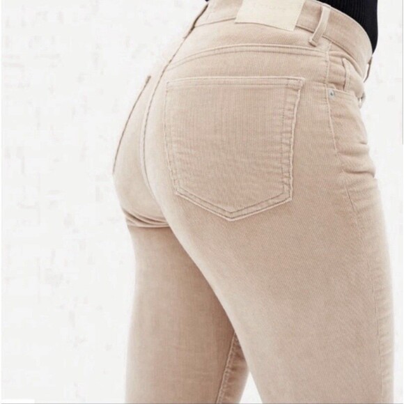 Everlane Baby Cord Cheeky Crop Soft Blush Peach Corduroy Stretch Pants Women 32 - Picture 2 of 10